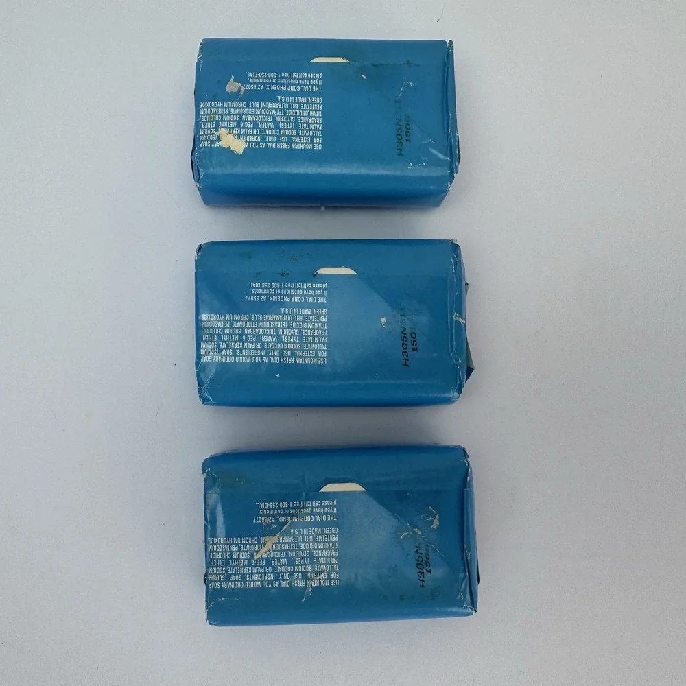 Vtg Lot of 3 Bars DIAL Mountain Fresh Deodorant Soap 4.5 Oz Each Old Stock Prop